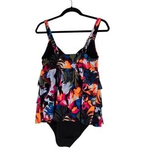 Bal Harbour Swimsuit Sze 14 Floral Padded Beach Layered